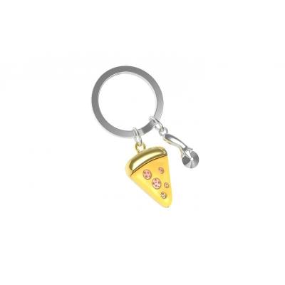 Opakowanie Brelok do kluczy 3D kawałek pizzy z nożykiem