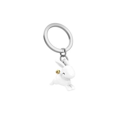Opakowanie Brelok do kluczy 3D królik biały