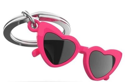 Opakowanie Brelok do kluczy 3D okulary przeciwsłoneczne róż