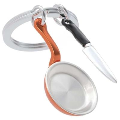 Opakowanie Brelok do kluczy 3D patelnia i nóż