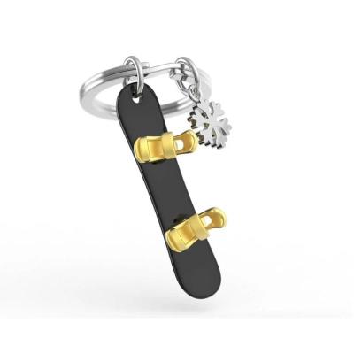 Opakowanie Brelok do kluczy 3D snowboard z płatkiem śniegu