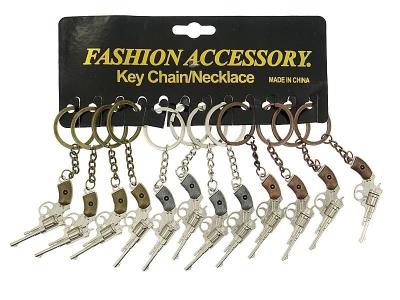 Opakowanie Brelok rewolwer metalowy 6cm (12szt)