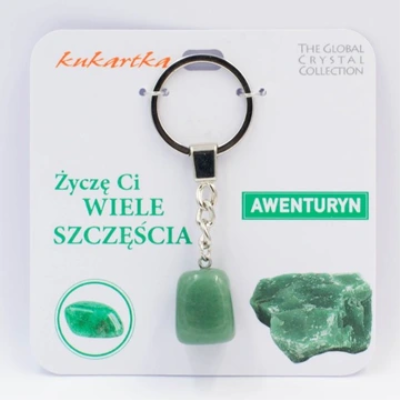 Brelok Wiele szczęścia awenturyn. Wydawca: Kukartka. SmakLiter.pl Opakowanie Brelok Wiele szczęścia awenturyn