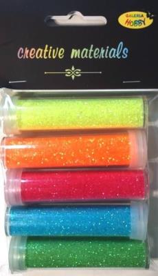 Opakowanie Brokat opalizujący 5 kolorów 9g