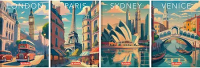 Opakowanie Brulion B5/160K kratka margines Retro City (4szt)