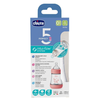 Opakowanie Butelka antykolkowa Perfect5 girl 150ml 0m+