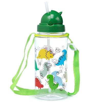 Opakowanie Butelka nietłukąca ze słomką Dinozaury 450ml