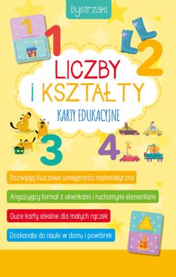 Okładka książki Bystrzaki. Liczby i kształty. Karty edukacyjne