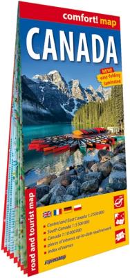Opakowanie Canada laminowana mapa samochodowo-turystyczna 1:2 500 000 1:5 500 000 1:10 000 000