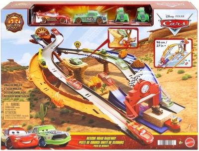 Cars Auta Droga ratunkowa Wyścig z przeszkodami. Wydawca: Mattel. SmakLiter.pl Opakowanie Cars Auta Droga ratunkowa Wyścig z przeszkodami