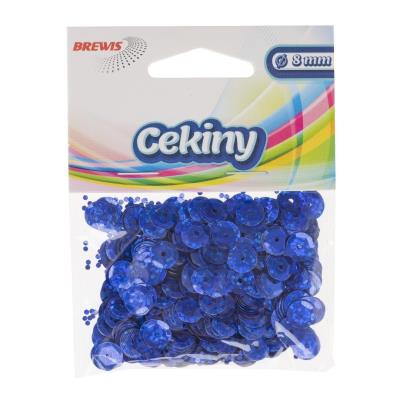 Opakowanie Cekiny holograficzne niebieskie 8mm