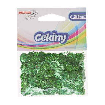 Opakowanie Cekiny holograficzne zielone 8mm