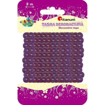Opakowanie Cekiny na taśmie 6mm 2m liliowe