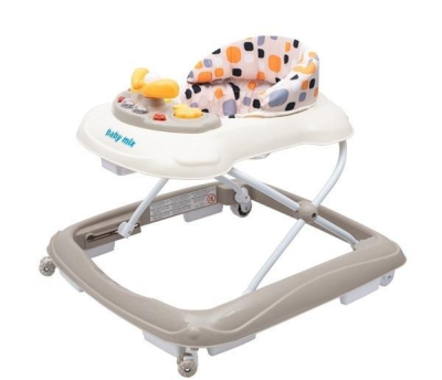 Opakowanie Chodzik z kierownicą i silikon kółkami beige