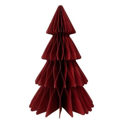 Opakowanie Choinka bordowa papierowa dekoracja 35cm