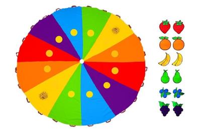 Opakowanie Chusta edukacyjna duże koła + 12 owoców 3m