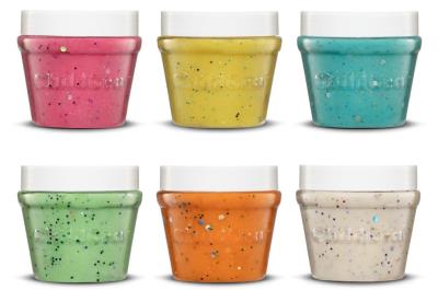 Opakowanie Ciastolina naturalna w słoiczkach brokat 6 kolorów