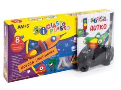 Opakowanie CiastoPlasto z pozwoziem autka AMOS