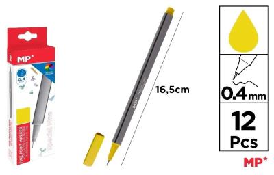 Opakowanie Cienkopis 0.4mm żółty (12szt)