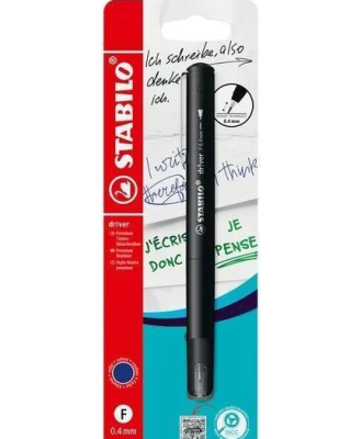 Cienkopis dr!ver F niebieski STABILO. Wydawca: Stabilo. SmakLiter.pl Opakowanie Cienkopis dr!ver F niebieski STABILO