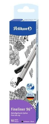 Opakowanie Cienkopis Fineliner 96 0,4mm czarny (10szt)
