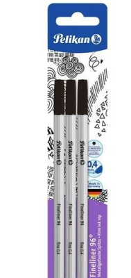 Opakowanie Cienkopis Fineliner 96 0,4mm czarny 3szt