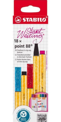 Cienkopis point 88 18 kolorów STABILO. Wydawca: Stabilo. SmakLiter.pl Opakowanie Cienkopis point 88 18 kolorów STABILO