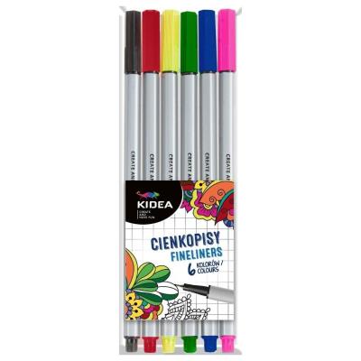 Opakowanie Cienkopisy 6 kolorów KIDEA