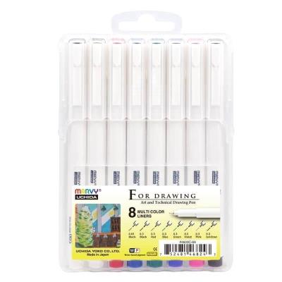 Opakowanie Cienkopisy graficzne czarne 8 grubości