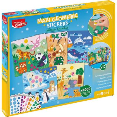 Opakowanie Creativ Naklejki geometryczne maxi zwierzątkaMAPED