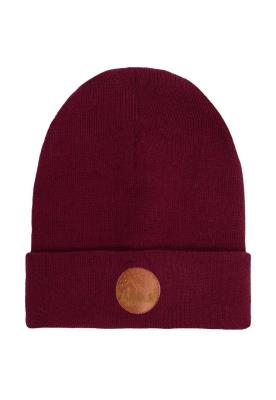 Opakowanie Czapka Beanie z bawełny organicznej karminowa