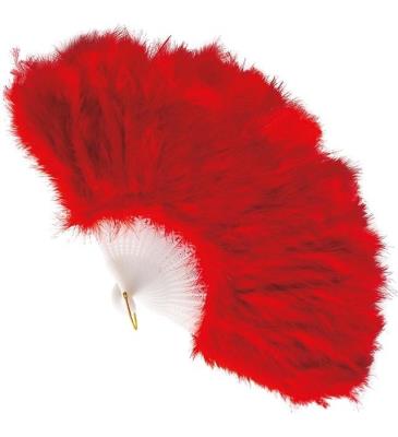 Opakowanie Czerwony elegancki wachlarz z piór
