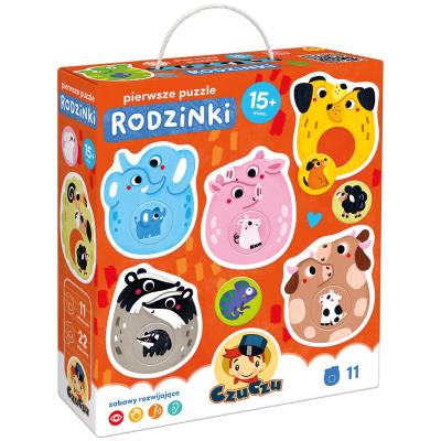 CzuCzu Pierwsze puzzle Rodzinki 15m+. Wydawca: Bright Junior Media. SmakLiter.pl Opakowanie CzuCzu Pierwsze puzzle Rodzinki 15m+
