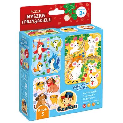 CzuCzu Puzzle Myszka i przyjaciele. Wydawca: Bright Junior Media. SmakLiter.pl Opakowanie CzuCzu Puzzle Myszka i przyjaciele