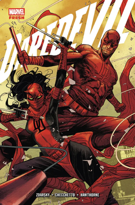 Daredevil. Tom 3. Autor: Chip Zdarsky, Marco Checchetto, Hawthorne Mike, Stefano Landini. SmakLiter.pl Okładka książki Daredevil. Tom 3