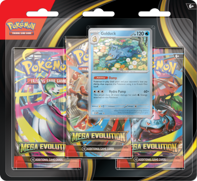 Opakowanie Pokemon TCG: Mega Evolution - 3-Pack Blister - Psyduck/Golduck - mix