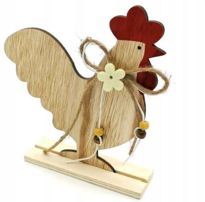 Opakowanie Dekoracja Kura drewniana