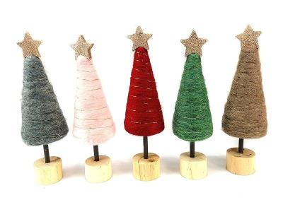 Opakowanie Dekoracja świąteczna Choinka drewniana MIX