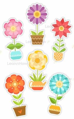 Opakowanie Dekoracje okienne - Wiosenne kwiaty12el