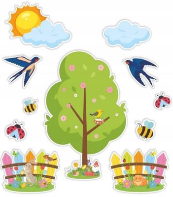 Opakowanie Dekoracje okienne - Wiosenny krajobraz 11el XL