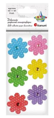 Opakowanie Dekoracje samoprzylepne 3D kwiaty mix 7szt