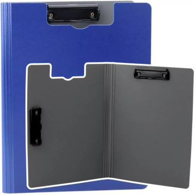 Opakowanie Deska z okładką A4 dwa klipy plastikowa granatowa
