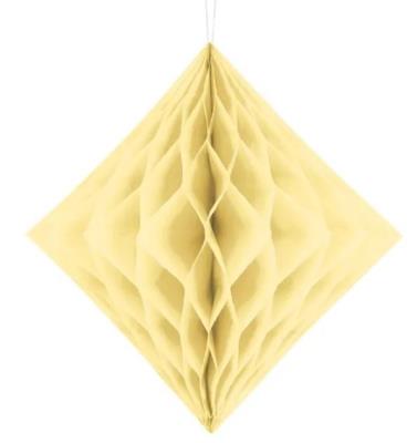 Diament bibułowy kremowy 30cm. Wydawca: PartyDeco. SmakLiter.pl Opakowanie Diament bibułowy kremowy 30cm