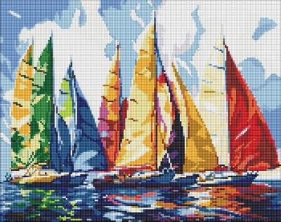 Opakowanie Diamentowa mozaika - Jasne regaty 40x50cm