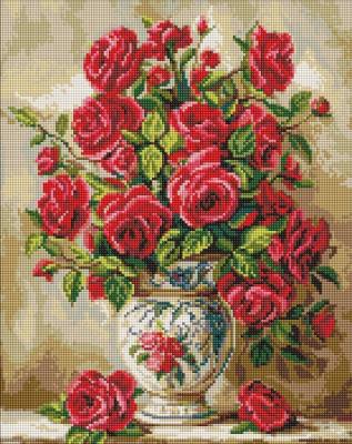 Opakowanie Diamentowa mozaika - Karmazynowe róże 40x50cm
