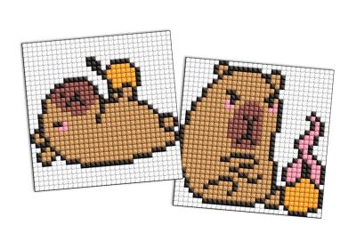 Opakowanie Diamentowa mozaika Kids - Kapibara: Pomarańczowy