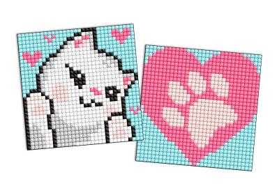 Opakowanie Diamentowa mozaika Kids naklejka - Białe łapy 9x9