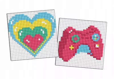 Opakowanie Diamentowa mozaika Kids - Serce i joystick 9x9cm