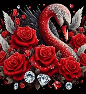 Opakowanie Diamentowa Mozaika Łabędź Róże i diamenty NO-2001765