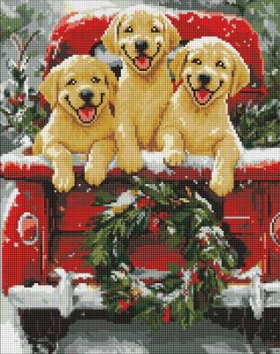 Opakowanie Diamentowa mozaika - Psia przejażdżka 40x50cm